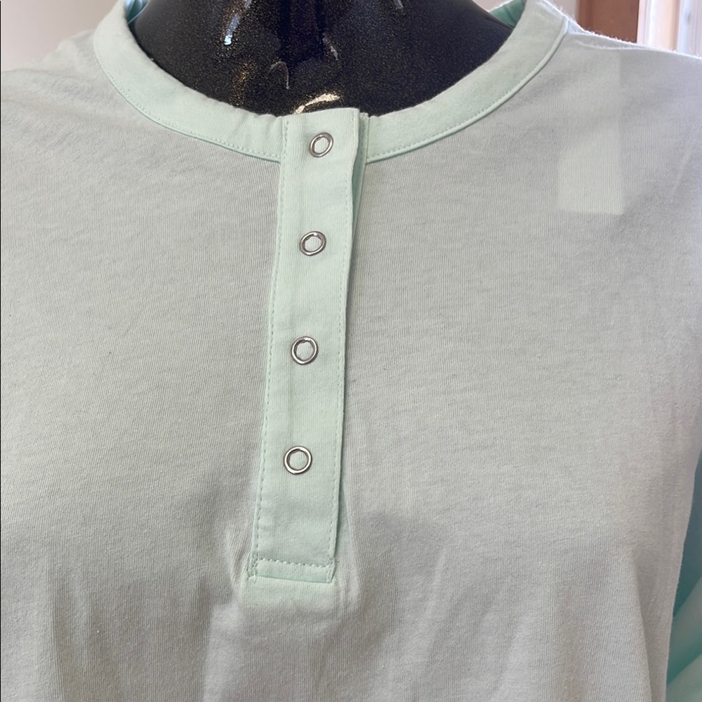 PINK Victoria's Secret light  Green Long Sleeve Tee - Picture 2 of 7